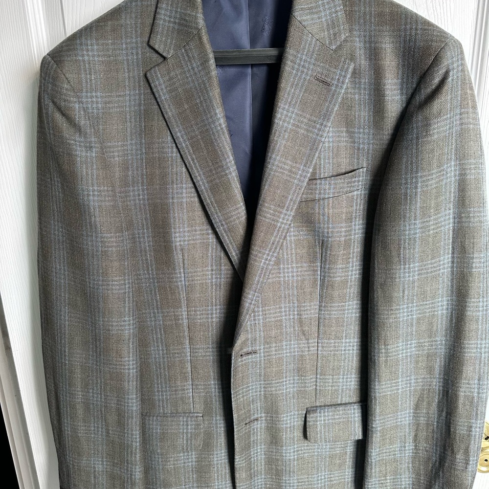 Men's Gray Plaid Blazer